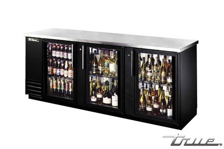 refrigerator underbar true door glass